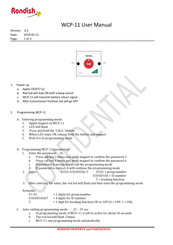 Rondish Nexus WCP-11 User Manual