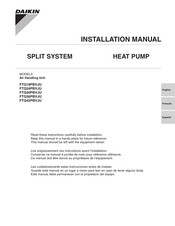 Daikin FTQ30PBVJU Installation Manual