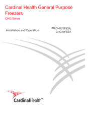 Cardinal Health CHG25FSSA Installation And Operation Manual