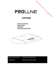 Proline SHP65W2 Operating Instructions Manual