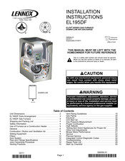 Lennox Elite EL195DF070P48B Installation Instructions Manual