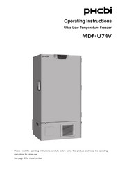 Phcbi MDF-U74V Series Operating Instructions Manual