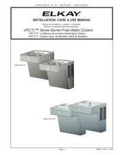 Elkay LVRCTL8 1D Series Installation, Care & Use Manual