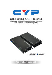 CYP CH-1602TX Operation Manual