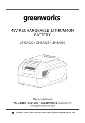 GreenWorks LB48A020 Owner's Manual