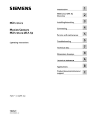 Siemens milltronics MFA 4P Operating Instructions Manual
