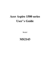 Acer Aspire 1500 Series User Manual