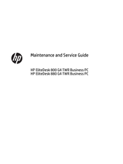 HP EliteDesk 800 G4 Maintenance And Service Manual