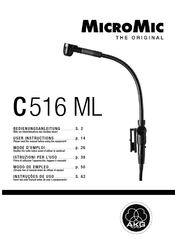 AKG C 516 ML User Instructions