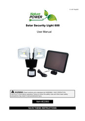 Nature Power Solar Security Light 600 User Manual