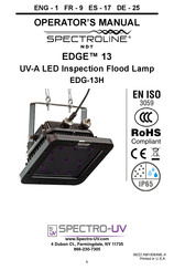 Spectro-UV EDG-13H Operator's Manual