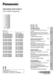 Panasonic WH-UD07HE5-1 Operating Instructions Manual