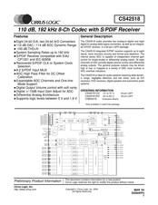 Cirrus Logic CS42518 Instructions Manual