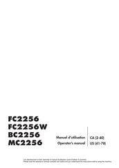 Husqvarna MC2256 Operator's Manual
