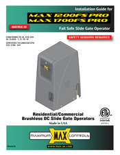 Max 1200FS pro Installation Manual
