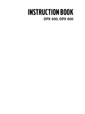 Volvo Penta DPX 500 Instruction Book