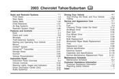 GMC Chevrolet Tahoe 2003 Manual