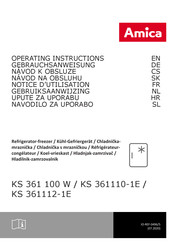 Amica KS 361110-1E Operating Instructions Manual