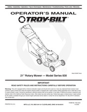 Troy-Bilt G839E Operator's Manual