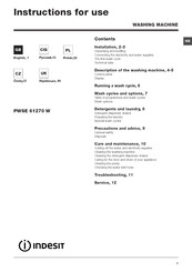 Indesit PWSE 61270 W Instructions For Use Manual