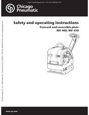 Chicago Pneumatic MV 400 Safety And Operating Instructions Manual