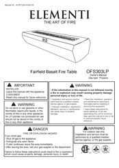 ELEMENTI OFS303LP Owner's Manual