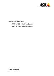 Axis M1137-E Mk II User Manual