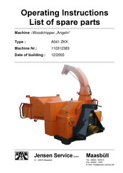 Jensen A041 ZKX Operating Instructions Manual