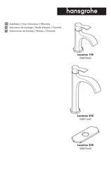 Hans Grohe Locarno 210 04819 0 Series Installation/User Instructions/Warranty