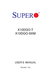 Supero X10DGO-T User Manual