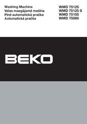 Beko WMD 75105 Manual