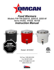 Omcan 46708 Instruction Manual