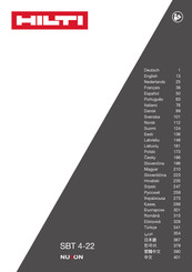 Hilti NURON SBT 4--22 Original Operating Instructions