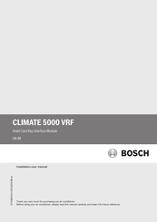 Bosch CLIMATE 5000 VRF HK-IM Installation & User Manual