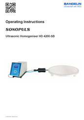 Bandelin SONOPULS HD 4200-SB Operating Instructions Manual