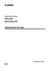 Canon CR-2 PLUS AF Instructions For Use Manual