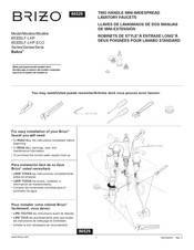 Brizo Baliza 65305LF-BNLHP Quick Start Manual