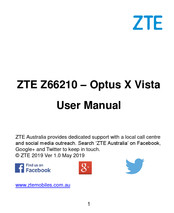 Zte Optus X Vista User Manual