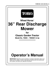 Toro Wheel Horse 78305 Operator's Manual