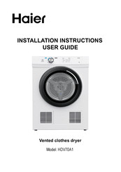 Haier HDV70A1 Installation Instructions Manual