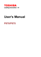 Toshiba Satellite P875 User Manual