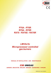Unigas RX75S Manual Of Installation - Use - Maintenance