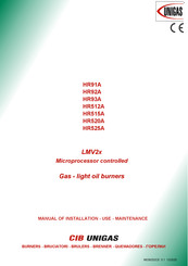 Unigas HR92A Manual Of Installation - Use - Maintenance