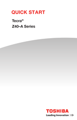 Toshiba Tecra Z40-A Series Quick Start Manual