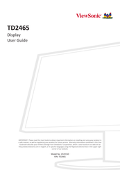 ViewSonic TD2465 User Manual