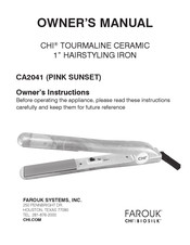 Farouk CHI CA2041 Owner's Manual
