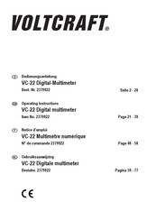 VOLTCRAFT VC-22 Operating Instructions Manual