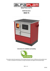 Alfa Plam INOX 75 Instructions For Installation And Handling