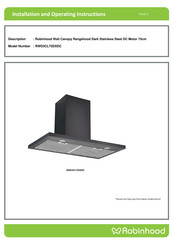 ROBINHOOD RWD3CL75DXDC Installation And Operating Instructions Manual