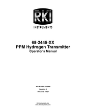RKI Instruments 65-2445 Series Operator's Manual